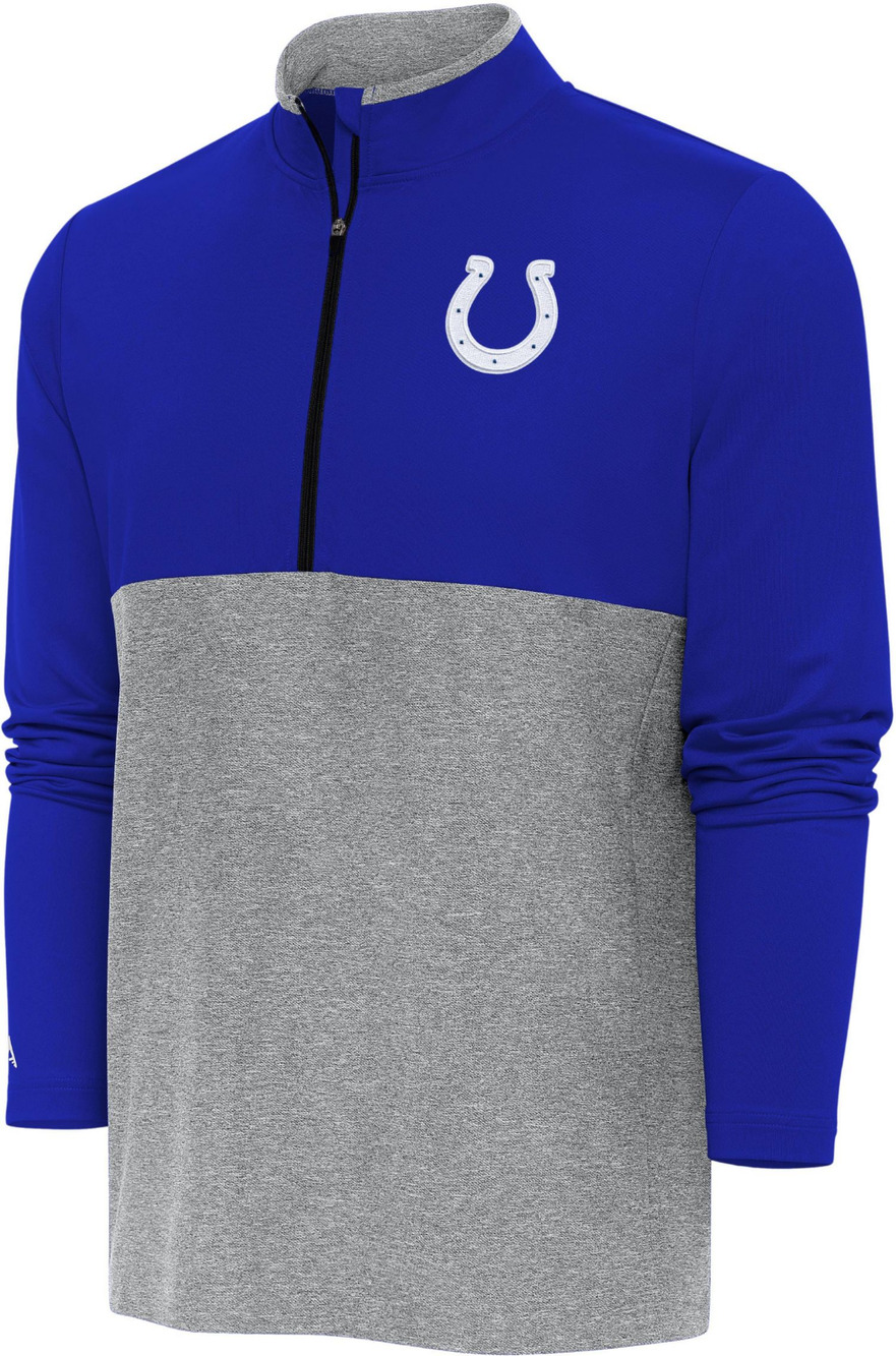 Antigua Indianapolis Colts Zone Quarter-Zip Pullover Men's Small BLA/GHE/MAN